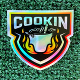 Cookin Holographic Sticker