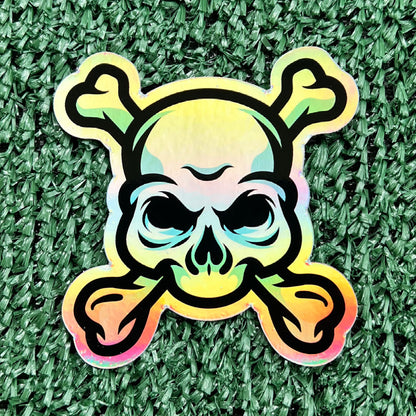 Skull Holographic Sticker