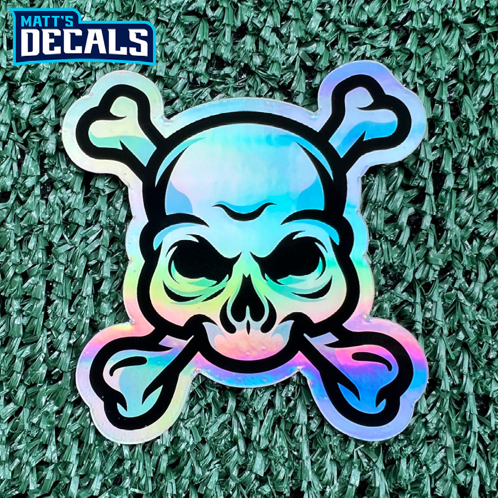 Skull Holographic Sticker